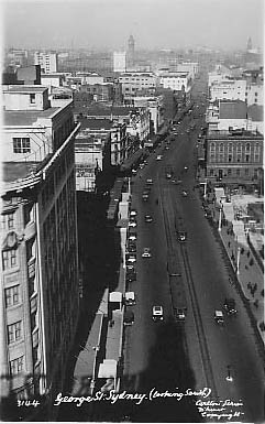 No 3144 George St Sydney (at town Hall looking south after (?) railway works)