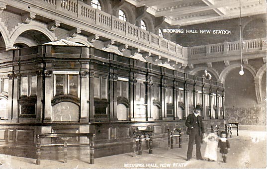 Original wooden booking hall 1906.