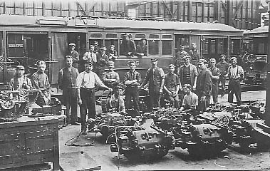 Electrical Section Randwick Tramway Workshops c1910